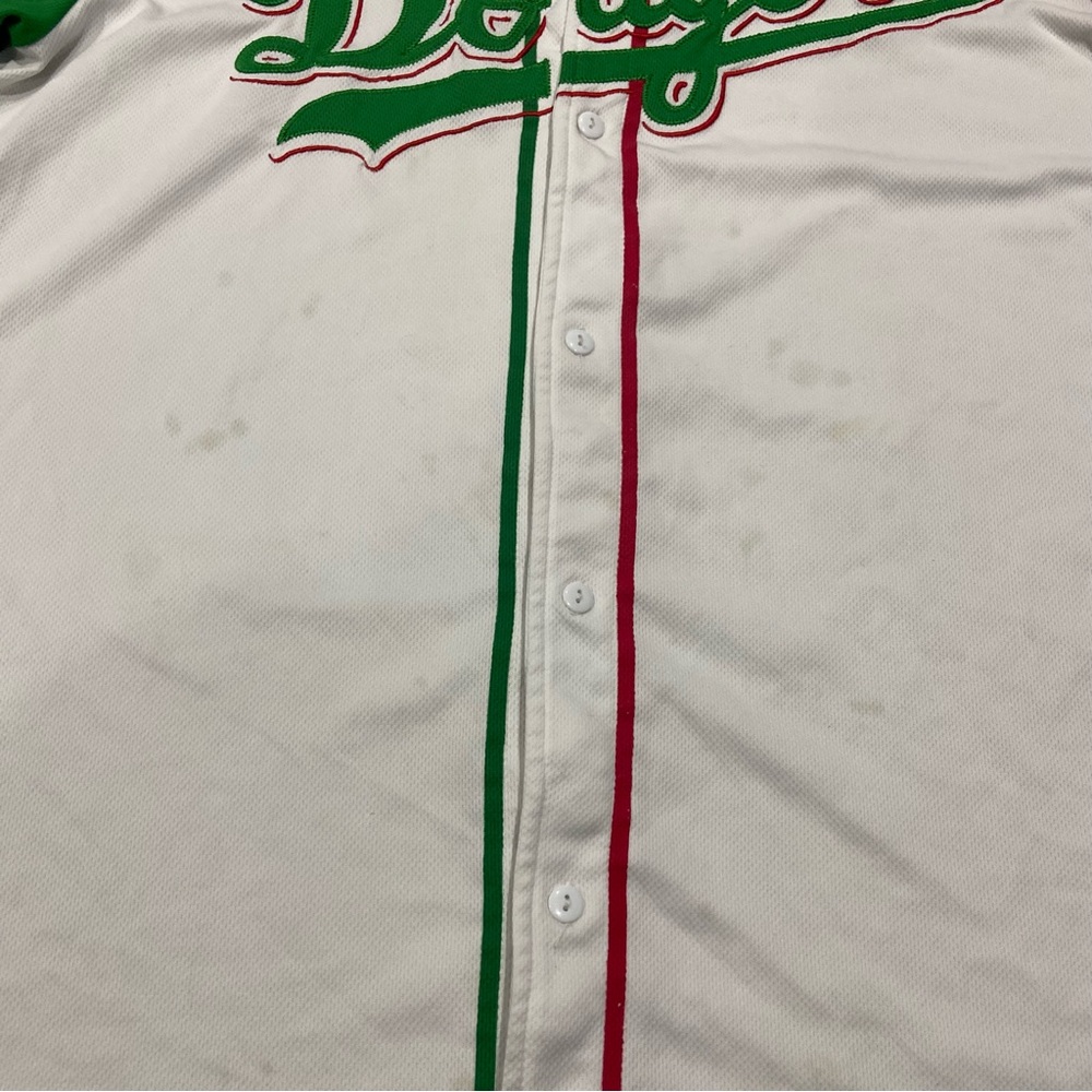 Dodgers 2019 SGA Mexican Heritage Month Green and Red Baseball Jersey Sz M - Picture 2 of 7